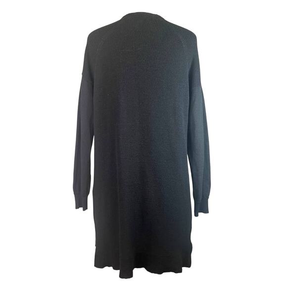 Eileen Fisher Merino Wool Tunic Sweater Womens XL Black V Neck Relaxed Basic - Picture 3 of 12